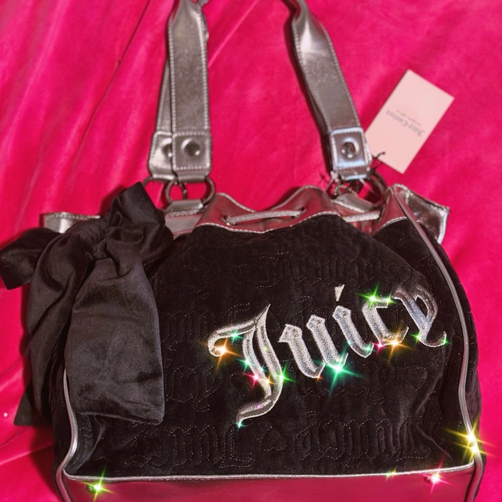 Juicy Couture vintage dreams tote in LIQUORICE/GUNMETAL rare viral new